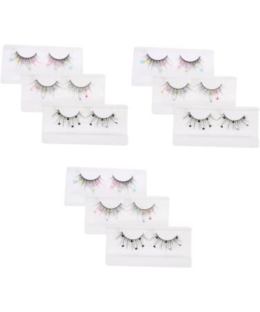 Abaodam 9 Pairs pride outfit makeup eyelashes extend cosmetic make up short false eyelashes Heart Flash chip natural eyelash girl eyelashes flash Fake eyelashes flower stickers - Buy Online on GoSupps.com
