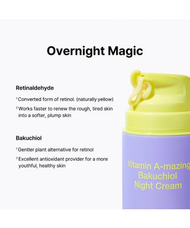 Buy WISHTREND Vitamin A-mazing Bakuchiol Retinal Night Cream - Korean Retinol Alternative for Anti-Aging Skin Smoothing & Pore Refining - Ideal for Sensitive Skin (0.35 Oz - Buy Online on GoSupps.com