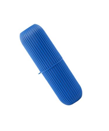 Lalafina 1 sentence 8 toothbrush covers Travel suitcases for children travel toothbrush holder travel toothpaste camp toothbrush child toothpaste toothbrush for adults travel portable plastic (1 Pack) blue