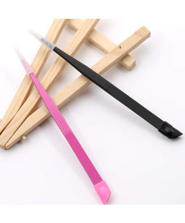 2 Pcs Metal Nail Tweezers Set for Precision Nail Art - Straight Tip Nipper Clippers with Silicone Pressing Head - Buy Online on GoSupps.com