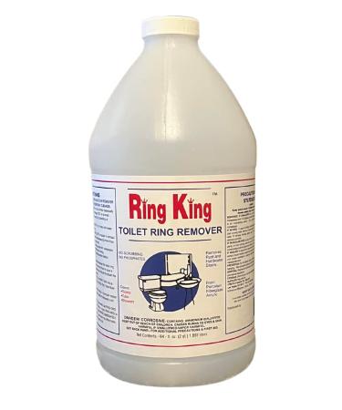 Ring King Toilet Ring Remover, Bathroom Toilet Bowl Cleaner, Multi-Surface Calcium stain, Water Stain, Rust stain, Red clay stain, Lime stain remover, Fast Acting No Scrubbing (64OZRK)