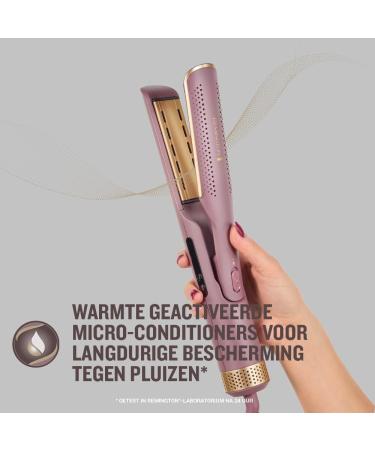 Remington Airvive AS8930 2in1 hot air brush for wet and dry cleaning with ionic technology microconditioner LED display and curved antifrizz coating - Buy Online on GoSupps.com