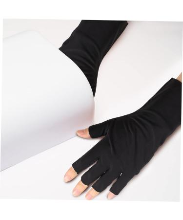 Healeved 8 Pairs Nail Gloves Fingerless Gloves Uv Anti Fingerless Gloves Uv Rays Gloves Uv Gloves for Gel Nail Lamp Black Fingerless Gloves Women Gloves for Nails Anti Gloves Manicure Nylon - Buy Online on GoSupps.com