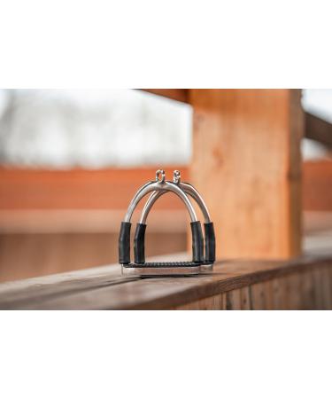 Equinate Safety Bar Charles 10cm - Stainless Steel Rubber Anti-Slip Stirrup Set for Adults & Children - Relieves Ankles - 2 Pieces - Buy Online on GoSupps.com