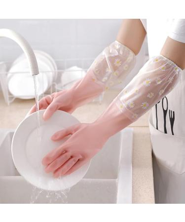kzxbty 3 Pairs Dishwashing Cleaning Gloves Reusable Rubber Gloves Non-Slip Laundry Kitchen Gardening Household Gloves Easy to Use 50CM - Buy Online on GoSupps.com