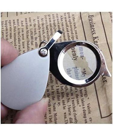 Magnifying 30mm 3X Pocket Folding Magnifier Reading Magnifying Glass Loupe with Key Chain Silver (Color : Silver) Good Times - Buy Online on GoSupps.com