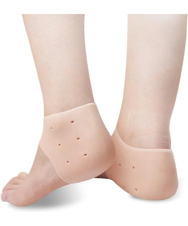5 Pairs Breathable Gel Silicone Heel Sleeves - Air Cushion Support & Relief for Plantar Fasciitis | International Shipping - Buy Online on GoSupps.com
