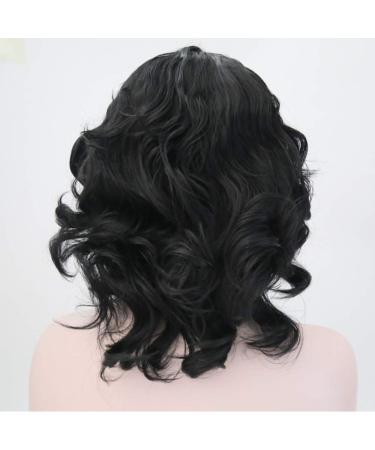 SHIYID Black Lace Front Wig - Short Wavy Heat Resistant Synthetic Hair for Women - Shop Now! - Buy Online on GoSupps.com
