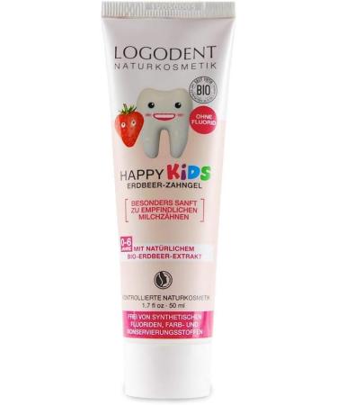 Logodent Children s Toothed Strawberry Toothpaste - Organic Vegan Fluoride-Free 3x50 ml - Natural Ingredients for Kids' Dental Care - Buy Online on GoSupps.com