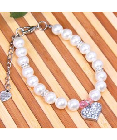 PetFavorites Pink Crystal Heart Necklace for Cats & Small Dogs - 12 Inch Neck Size - Buy Online on GoSupps.com