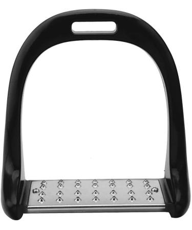 Pssopp Flexible Safety Stirrups Horse Riding Safety Stirrups Irons Stainless Horse Riding Stirrup Stainless Steel Non-Slip Pad Equestrian Aluminum Saddle With Painting (Black) - Buy Online on GoSupps.com
