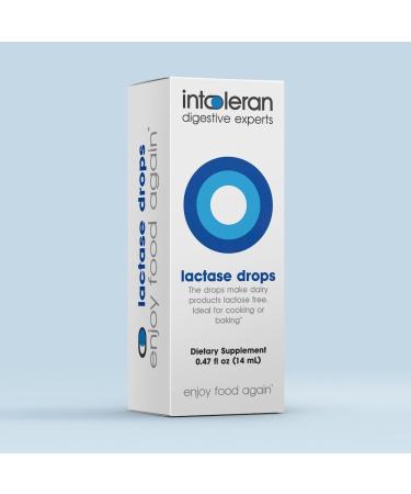 Intoleran Lactase Digestive Enzyme Drops - 0.47 FL Oz (14ml) | Liquid Lactase Enzyme for Lactose Intolerance | Makes Dairy Lactose-Free | Lactose-Free Cooking & Baking | Pure and Vegan | Low FODMAP - Buy Online on GoSupps.com