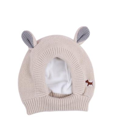 Weduspaty Dog Knitted Hat Cute Beige