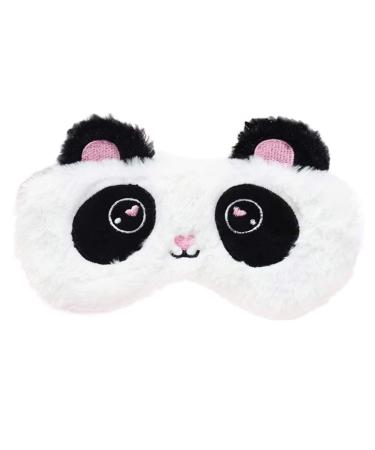 Ulbemoll Cute Panda Sleeping Mask Soft Fluffy Plush Blindfold Funny Novelty Animal Sleep Mask Eye Cover Eyeshade for Kids Girls Boys Women Men Night Nap Travel Meditation
