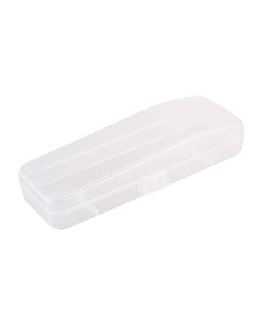 GROCKSTR 1 Piece Double Storage Box Men Razor Shaver Accessories Transparent Holder Storage Plastic Fabric Case