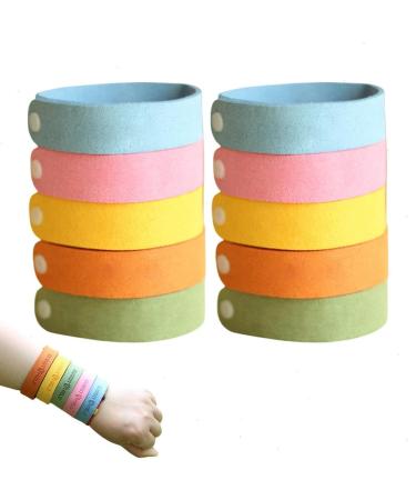 Mosquito protection bracelet adults mosquito protection bracelet 10-pack deet-free insect protection bracelet safe for children and adults waterproof insect protection bracelets for inside and outside