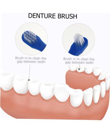 Lalafina Double-Headed Toothbrush - 4 Piece Prosthesis Cleaning Brush Set for Care & Hygiene - Double-Sided Tool for Friends - Buy Online on GoSupps.com