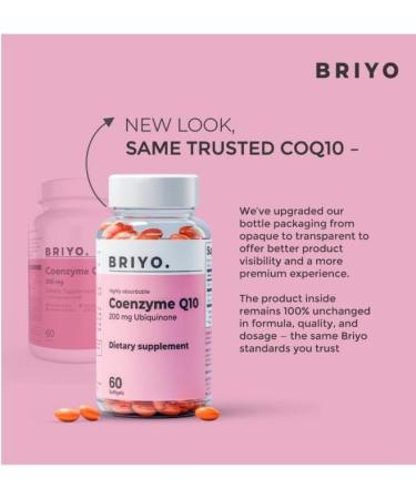 Briyosis Coenzyme Q10(Coq10) 200 Mg-60 Softgels-Formulated to Provide Superior Absorption Antioxidant Heart Health Boost Energy Supplement High Strength Healthy for Men/Women - Buy Online on GoSupps.com