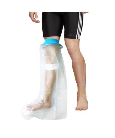 chali Waterproof Cast Cover for Showering Adult Full Leg Waterproof Dressings for Wounds Knee Cast Cover for Shower Reusable Waterproof Protectors Cast and Dressing Cover Plaster Cast Protector