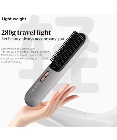 Portable Mini Straightening Brush for Travel | Hot Ceramic Comb Lightweight & Anti-Scald - Buy Online on GoSupps.com