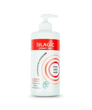 SILAGIC - Gel de Massage Chauffant Articulations & Muscles - Soulage Tensions & Raideurs - Silicium Harpagophytum Camphre & Huiles Essentielles - Fabriqu en France - 500 ml