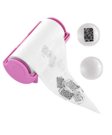 Ipetboom Nail Art Stamper Diy Nail Stamper Nail Beauty Tool Easy Use Nail Art Accessories Nail Art Supplies Nail Stamping Kit Manicures Tools Nail Polish Stamp Kit Pink Cosmetic Remover 11.5X6CM Pink