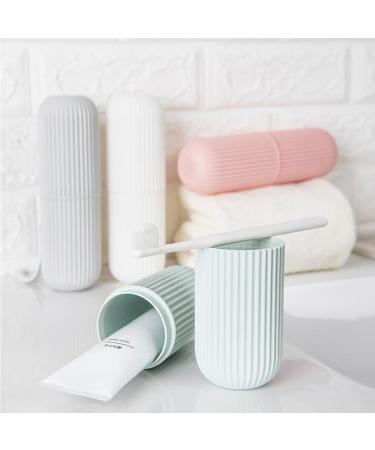 Annchilio Travel Toothbrush Set - 4 Portable Toothbrush Covers & Cups for Kids & Adults | Ideal for Camping Outdoors & Business Trips - Buy Online on GoSupps.com