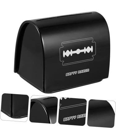 FRCOLOR 2-Piece Metal Razor Blades Recycling Box - Hair Removal Storage Bank - Durable Iron Clipper Storage Tank - Black - 6.5x6cm - Buy Online on GoSupps.com