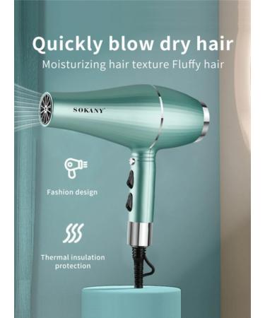 SOKANY PROFESSIONAL ADJUSTABLE HAIR DRYER WITH DIFFUSER 2000W SK-14009 - Buy Online on GoSupps.com