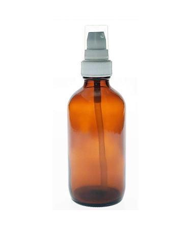 Glass Empty Massage Oil Bottle with Spray Pump - Amber 4oz Amber - Spray Top 4 Ounces