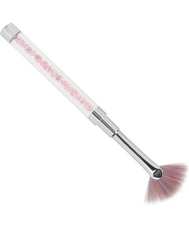Fan Shape Nail Brush Nylon Hair Rhinestone Decoration Anti Slip Handle Fan Nail Brush Beautiful Practical for Nail Experts for Home - Buy Online on GoSupps.com