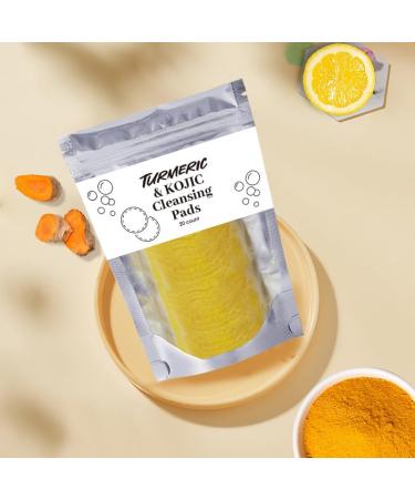 Turmeric & Kojic Cleansing Pads | Facial Sponges for Dark Spots | 40 Count - Buy Online on GoSupps.com