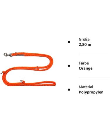 Buy Double Dog Leash for Medium Dogs - 2.80m Training Leash in Orange | 39+ Colors Available | Stable & Durable Design - Buy Online on GoSupps.com