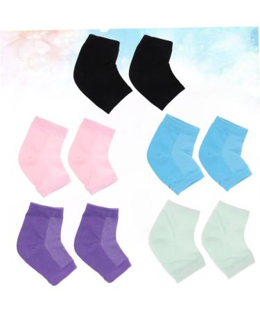Beavorty 5 Pairs Moisturizing Open Toe Socks Dry Cracked Heels Socks Gel Moisturizing Heel Socks Heel Anti-Crack Socks Ankle Socks Foot Care Socks Soft Anti Slip Socks Men and Women - Buy Online on GoSupps.com