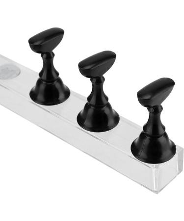 MUKLEI 3 Sets Acrylic Nail Display Stands | Magnetic Nail Practice Stand with 15 Nail Tip Holders | Black Nail Stand for Press on Fingernail Art - Fake Nail Manicure Tool - Buy Online on GoSupps.com