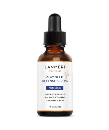 Lanmeri Ceuticals Vitamin C Serum Duo Classic Pure Radiance + Advanced Defense Serum | 15% Vitamin C Antioxidant Set for Healthy-Looking Radiant Skin (2 x 1 fl oz) - Buy Online on GoSupps.com