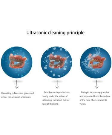 Mini Ultrasonic Wave Cleaner for False Tooth Artificial Teeth Denture Cleaning White - Buy Online on GoSupps.com