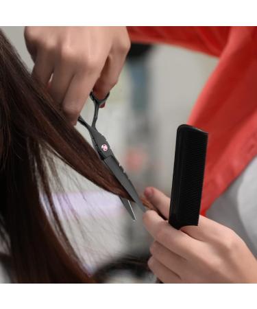 Professional Black Hair Cutting Scissors Set - Stainless Steel Barber Shears for Hairdressing - Salon Thinning Scissors - Perfect Christmas Gift for Mother, Father, Friends - Buy Online on GoSupps.com