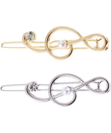 4x Dainty Hairpin Clip Music Note Hair Snap Clamp Womens Girls Headwear - Buy Online on GoSupps.com