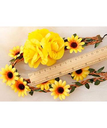 OdetoJoy Sunflower Headband - Vintage Floral Hair Accessories for Women & Brides | Wedding Flower Crown & Hair Vine - Buy Online on GoSupps.com