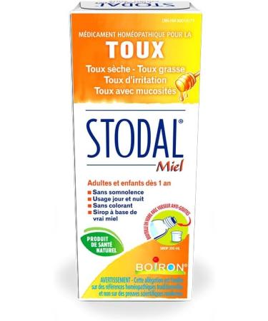 Boiron Stodal Adult Honey Cough Syrup 200ml Cough syrup for Dry Cough & Wet Cough. Format :200ml - Buy Online on GoSupps.com