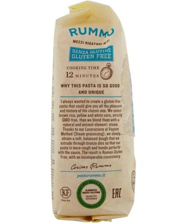  Italian Gourmet E.R. Rummo Pasta Half rigatoni n. 51 Gluten-free gluten-free 100% gluten-free Italian pasta 400 g + Italian Gourmet pulp 400 g - Buy Online on GoSupps.com