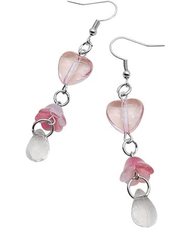 Shop Feylie Dangle Earrings - Clear Glaze Flower Heart Water Drops Jewelry for Women & Girls - Buy Online on GoSupps.com