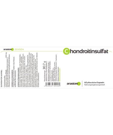 CHONDROITIN SULFATE * 400 mg / 60 capsules * Joints (joint pain inflammation) - Buy Online on GoSupps.com