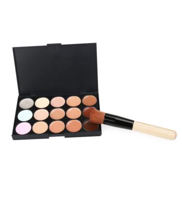 Beavorty 15-Color Makeup Foundation Brush Set | Oblique Head Concealer Palette & Tools for Flawless Application - Buy Online on GoSupps.com