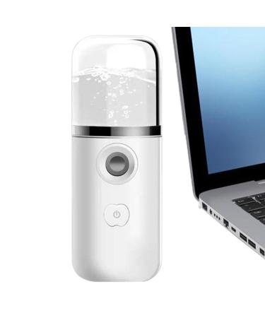 Face Steamer | Sprayer Mister Hydrating Portable | Eyelash Aftercare Tool - Rechargeable Face Steamer for Lash Salon Make-Up & Skincare Treatments White