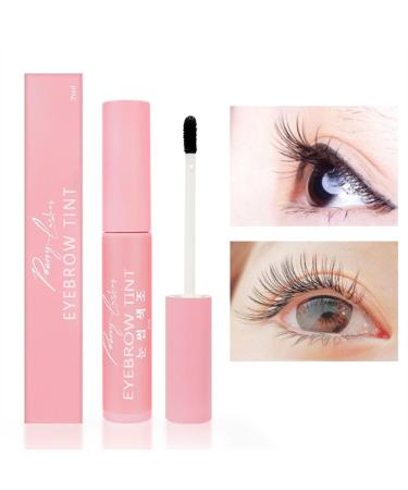 Eyelash Tint Instant Eyebrow Color Instant Brow Dye Kit Lash Tint Eyebrow Dye Professional Makeup Tinted Eyebrow Mascara Eyelash and Brow Color with Natural Effects Safe & Easy to Use-Black