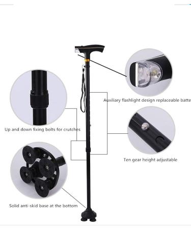 Walking Sticks Aluminum Alloy Extendable Height Adjustable Sleek Ergonomic & Comfortable s Non-Slip Walking Aid Mobility for Support & Stability Handicapped Interesting - Buy Online on GoSupps.com