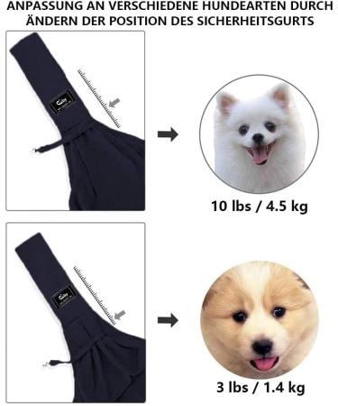 Cuby Adjustable Pet Carrier Sling for Small Dogs & Cats Travel Bag with Double Ring Shoulder Strap (Blue) - Compact & Convenient - Buy Online on GoSupps.com