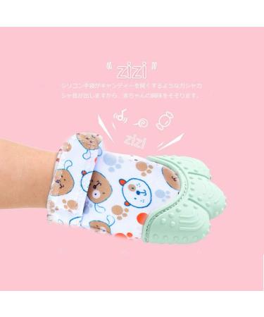 ANGELBB Teething Mitten 2Pack - Stimulating Infant Teeth Toys, Scratch-Free Design (Pink) - Buy Online on GoSupps.com